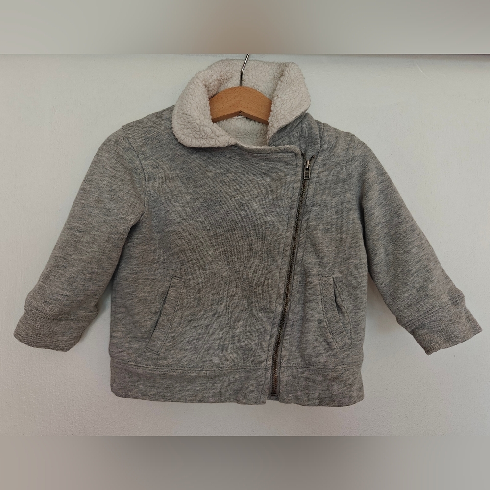 Baby Gap Sherpa Lined Jacket Toddler Size 18-24 Months with Pockets